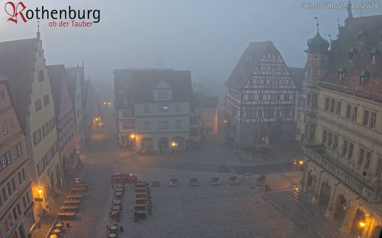 Archiv Foto Webcam Rothenburg ob der Tauber - Marktplatz