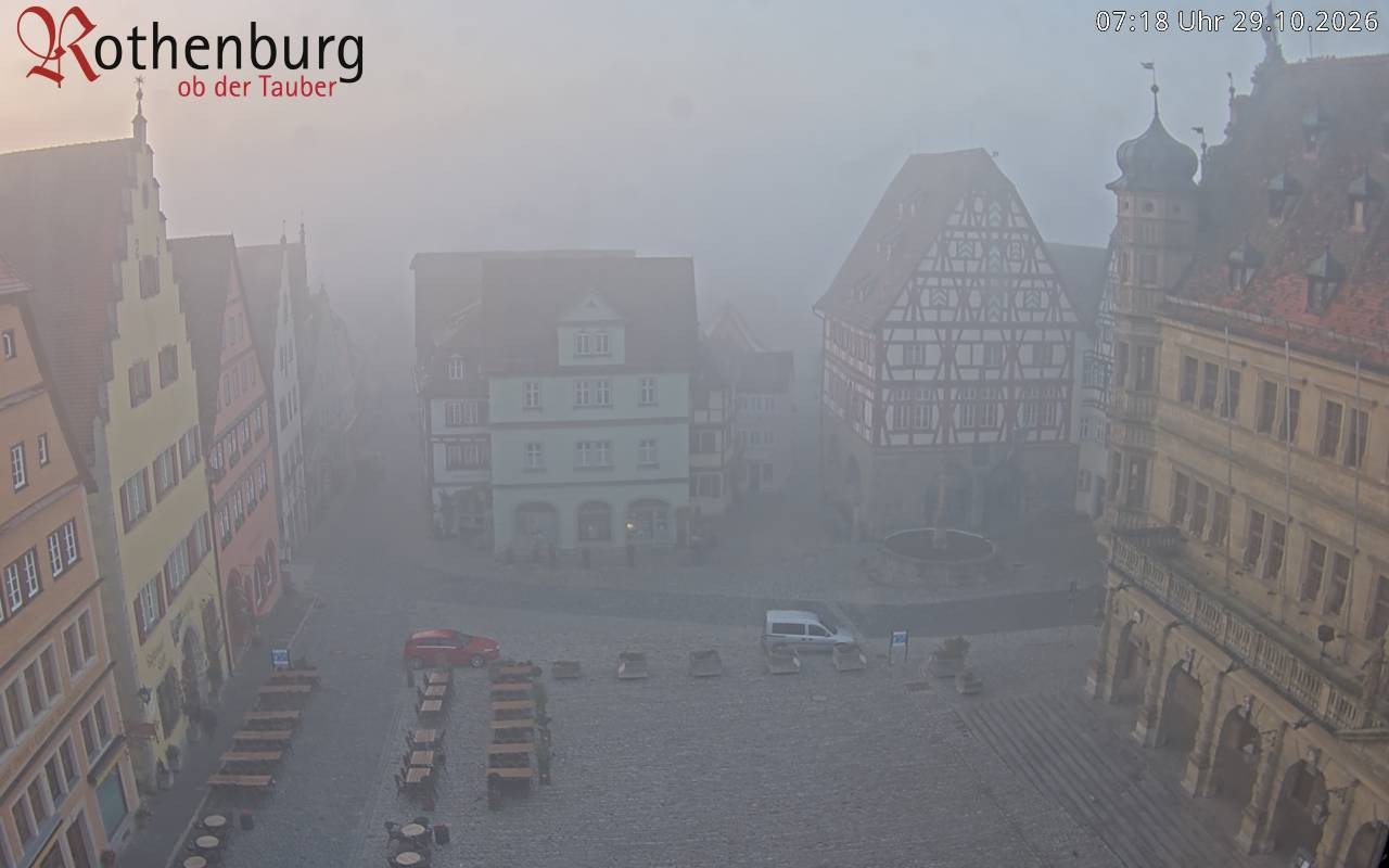 Archiv Foto Webcam Rothenburg ob der Tauber - Marktplatz