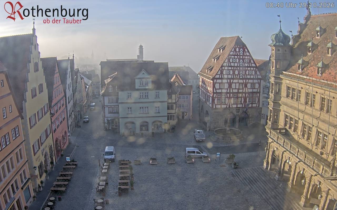 Archiv Foto Webcam Rothenburg ob der Tauber - Marktplatz