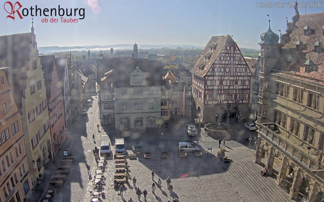 Archiv Foto Webcam Rothenburg ob der Tauber - Marktplatz