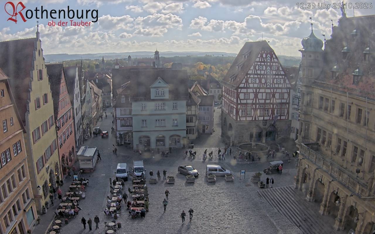 Archiv Foto Webcam Rothenburg ob der Tauber - Marktplatz