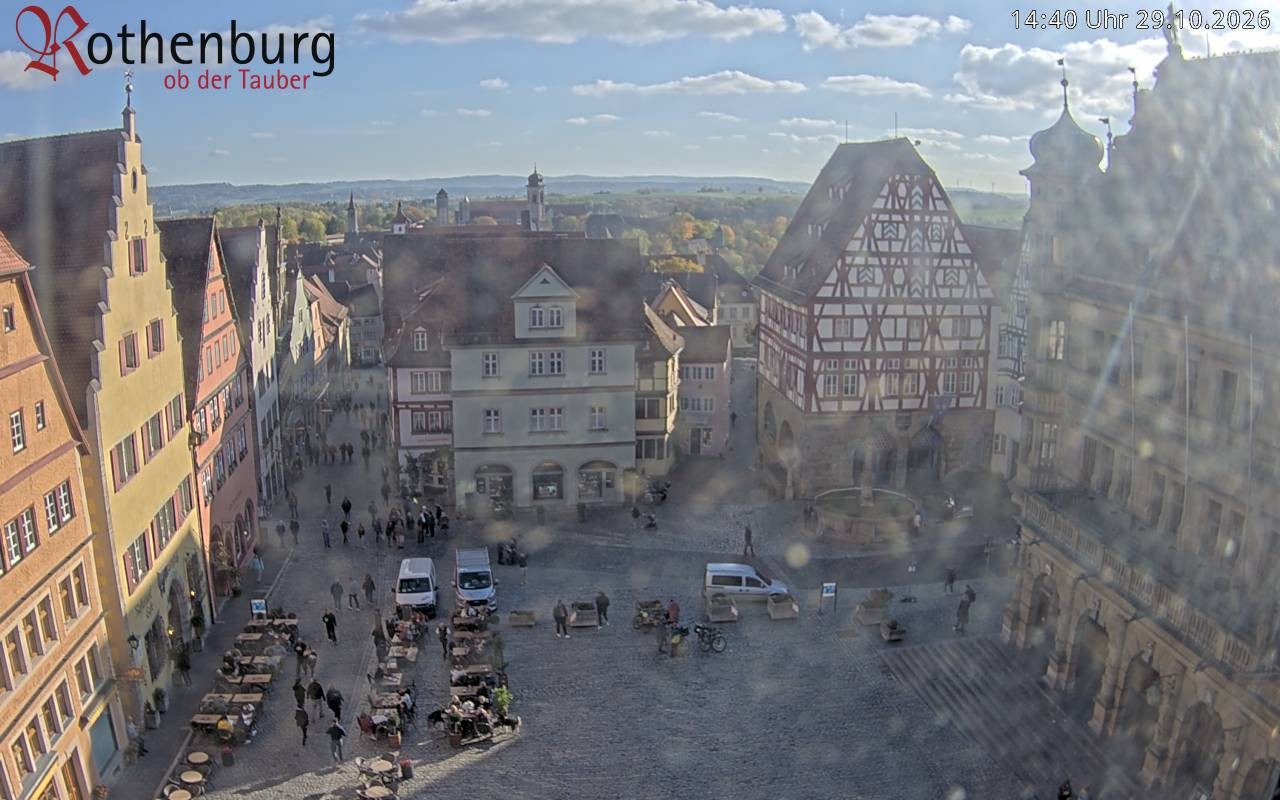 Archiv Foto Webcam Rothenburg ob der Tauber - Marktplatz