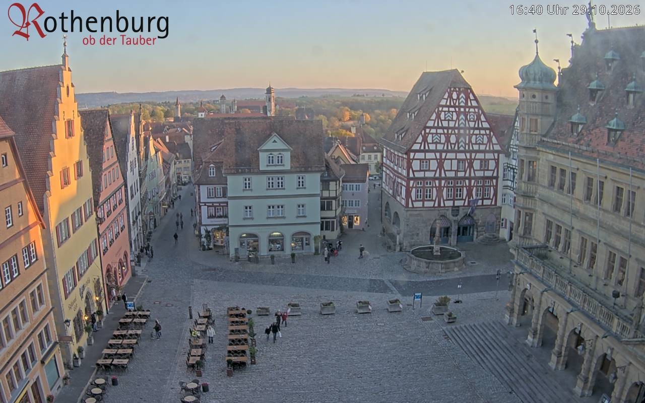 Archiv Foto Webcam Rothenburg ob der Tauber - Marktplatz