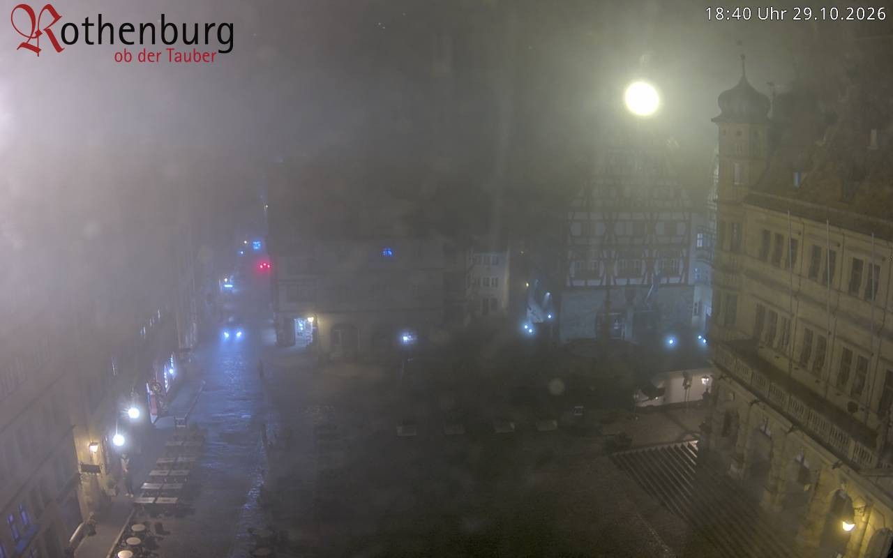 Archiv Foto Webcam Rothenburg ob der Tauber - Marktplatz