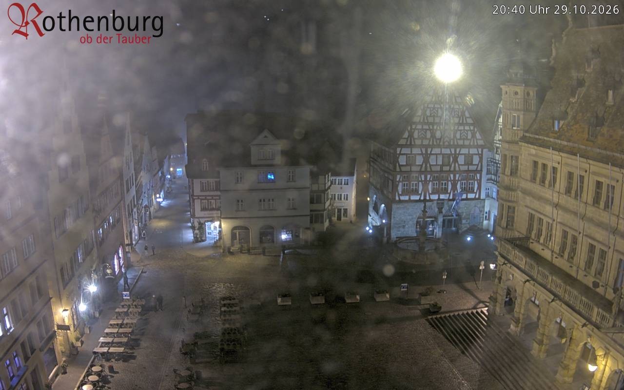 Archiv Foto Webcam Rothenburg ob der Tauber - Marktplatz
