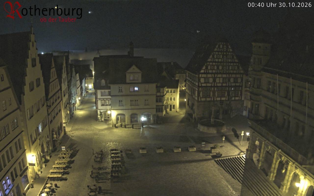 Archived image Webcam Rothenburg ob der Tauber - Market Square