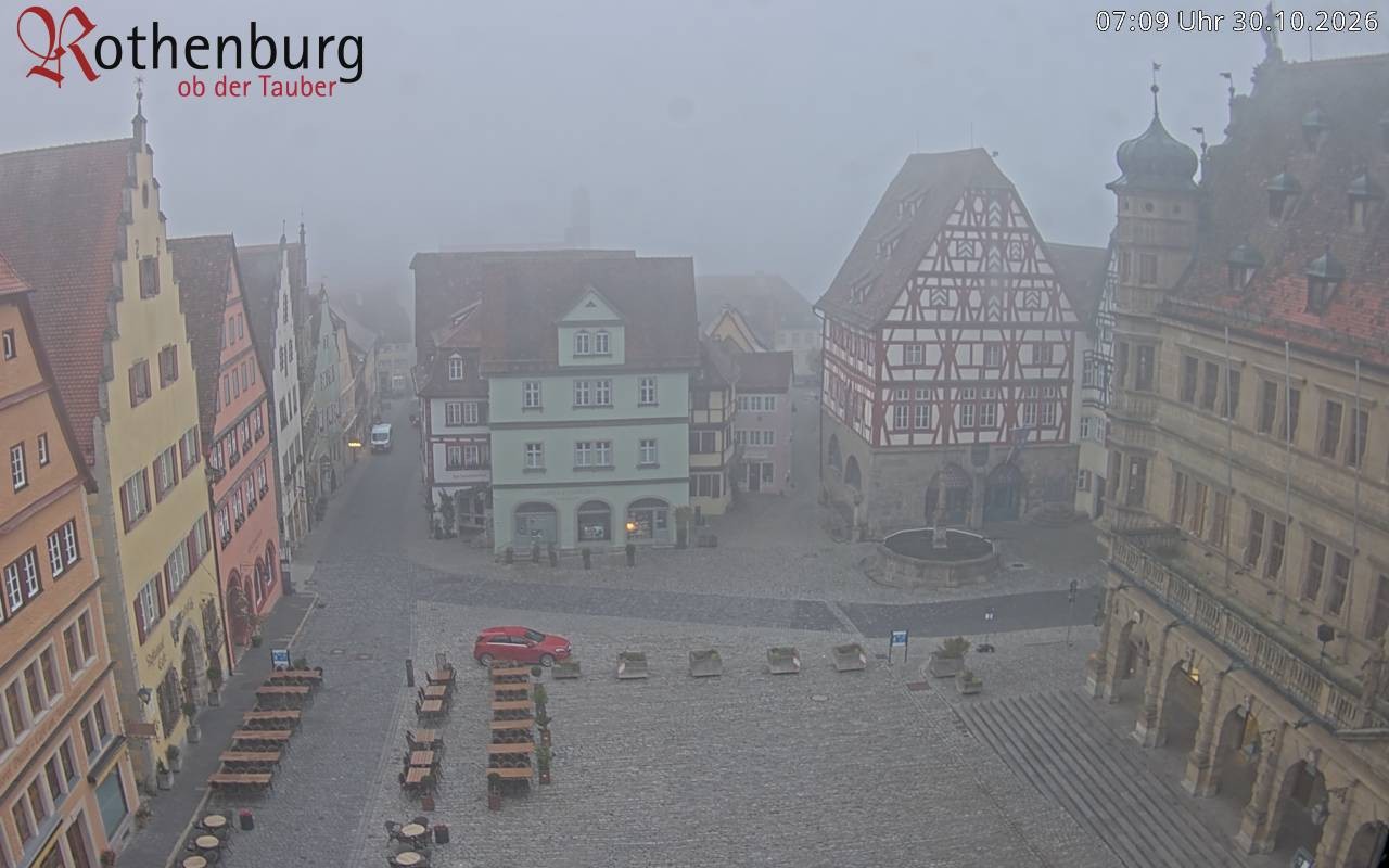 Archived image Webcam Rothenburg ob der Tauber - Market Square
