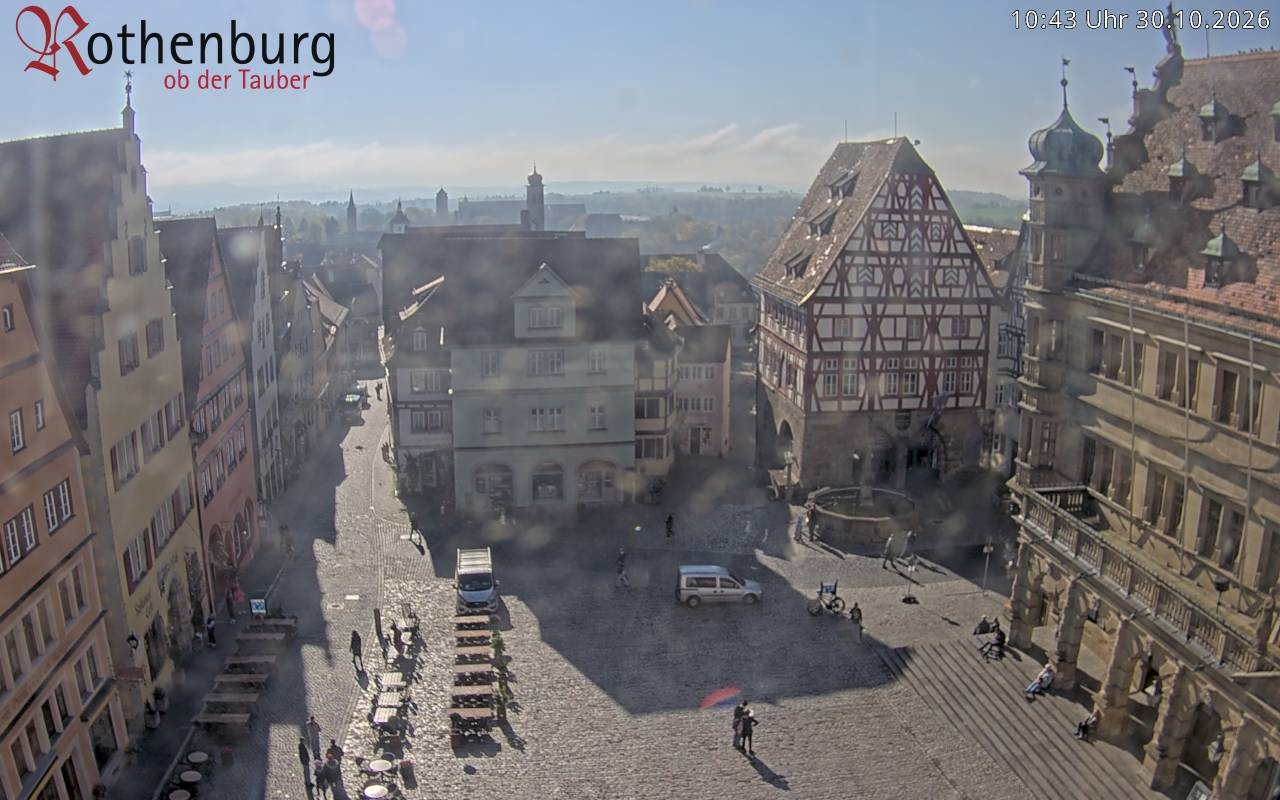 Archived image Webcam Rothenburg ob der Tauber - Market Square