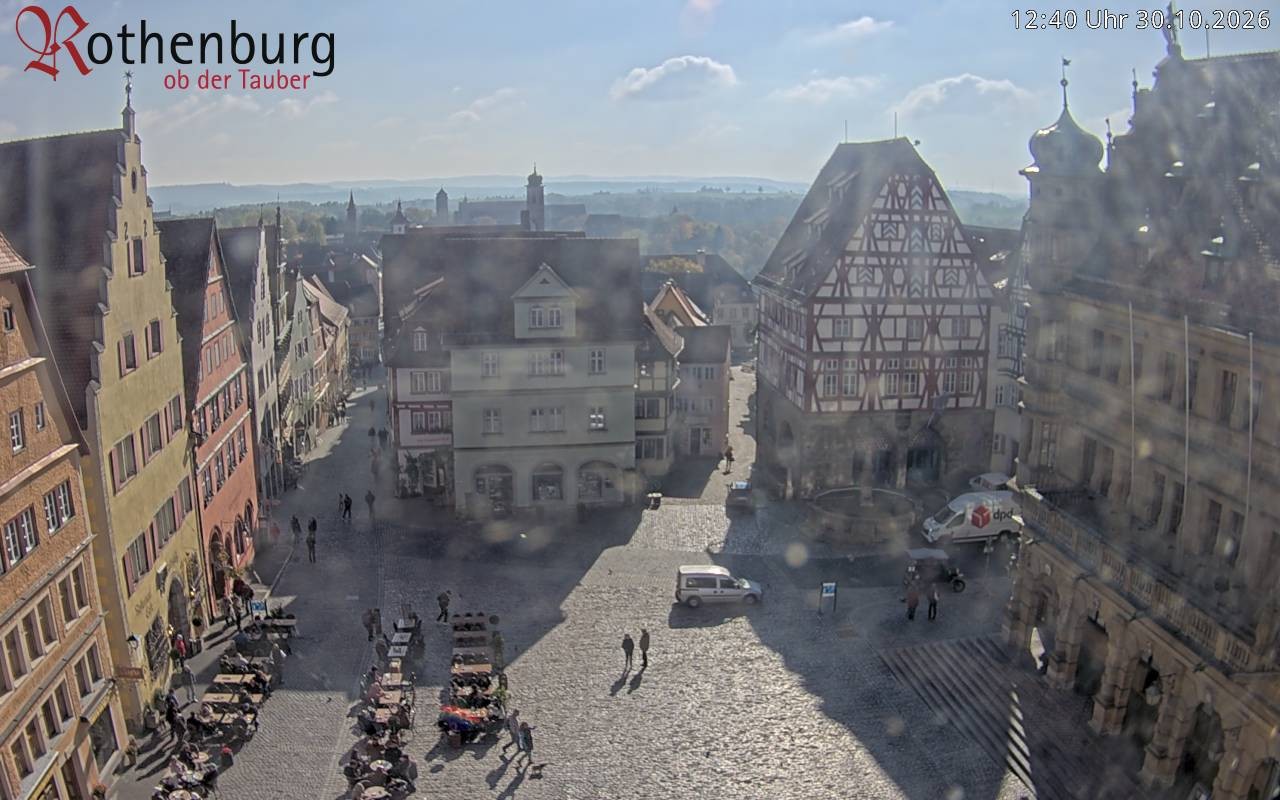Archiv Foto Webcam Rothenburg ob der Tauber - Marktplatz