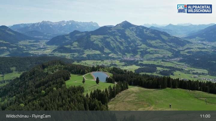 Archiv Foto Webcam Flying Cam: Wildschönau von oben
