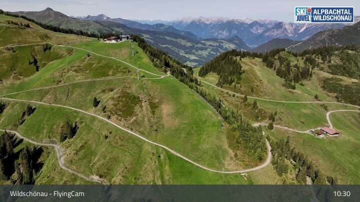Archiv Foto Webcam Flying Cam: Wildschönau von oben