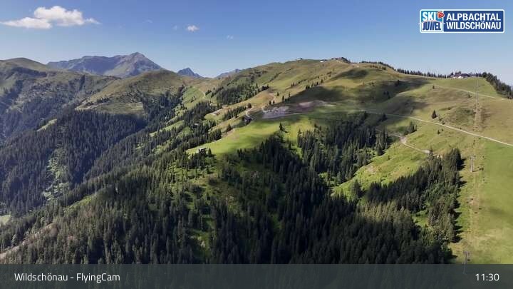 Archiv Foto Webcam Flying Cam: Wildschönau von oben
