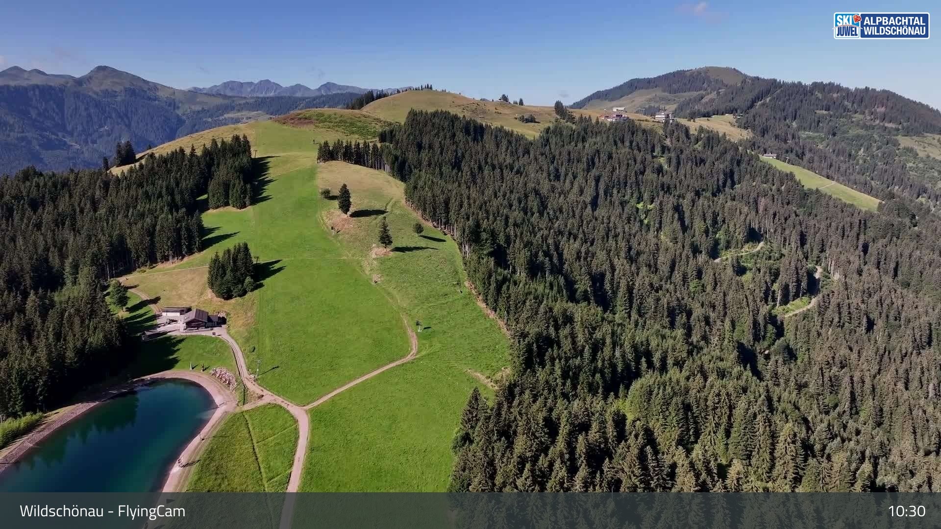 Archiv Foto Webcam Flying Cam: Wildschönau von oben