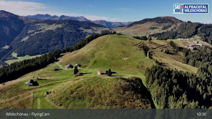 Archiv Foto Webcam Flying Cam: Wildschönau von oben