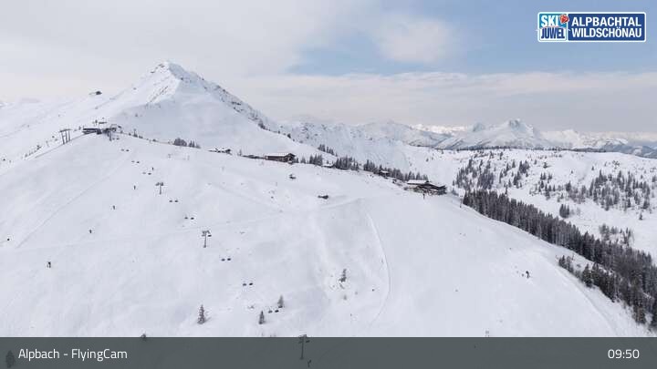 Archiv Foto Webcam Flying Cam: Alpbachtal von oben
