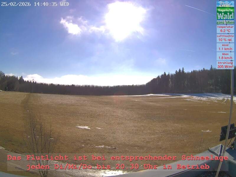 Archiv Foto Webcam Naturpark Oberer Bayerischer Wald - Infopunkt Althütte