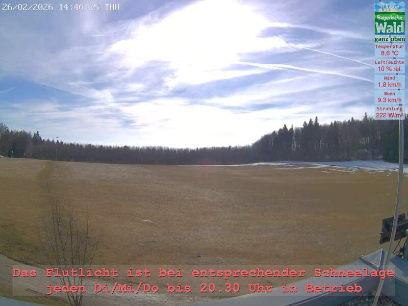 Archiv Foto Webcam Naturpark Oberer Bayerischer Wald - Infopunkt Althütte