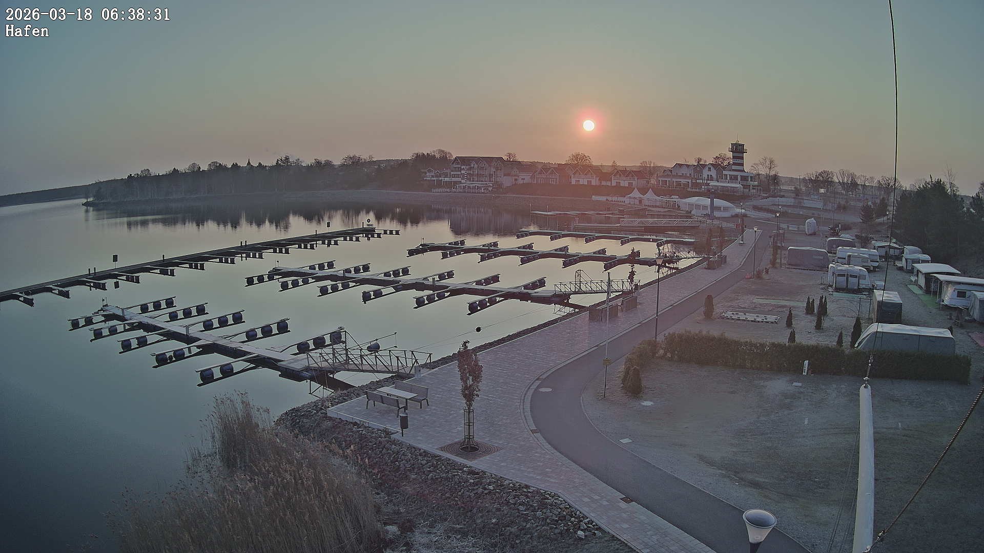 Archiv Foto Webcam Geierswalder See: Hafen