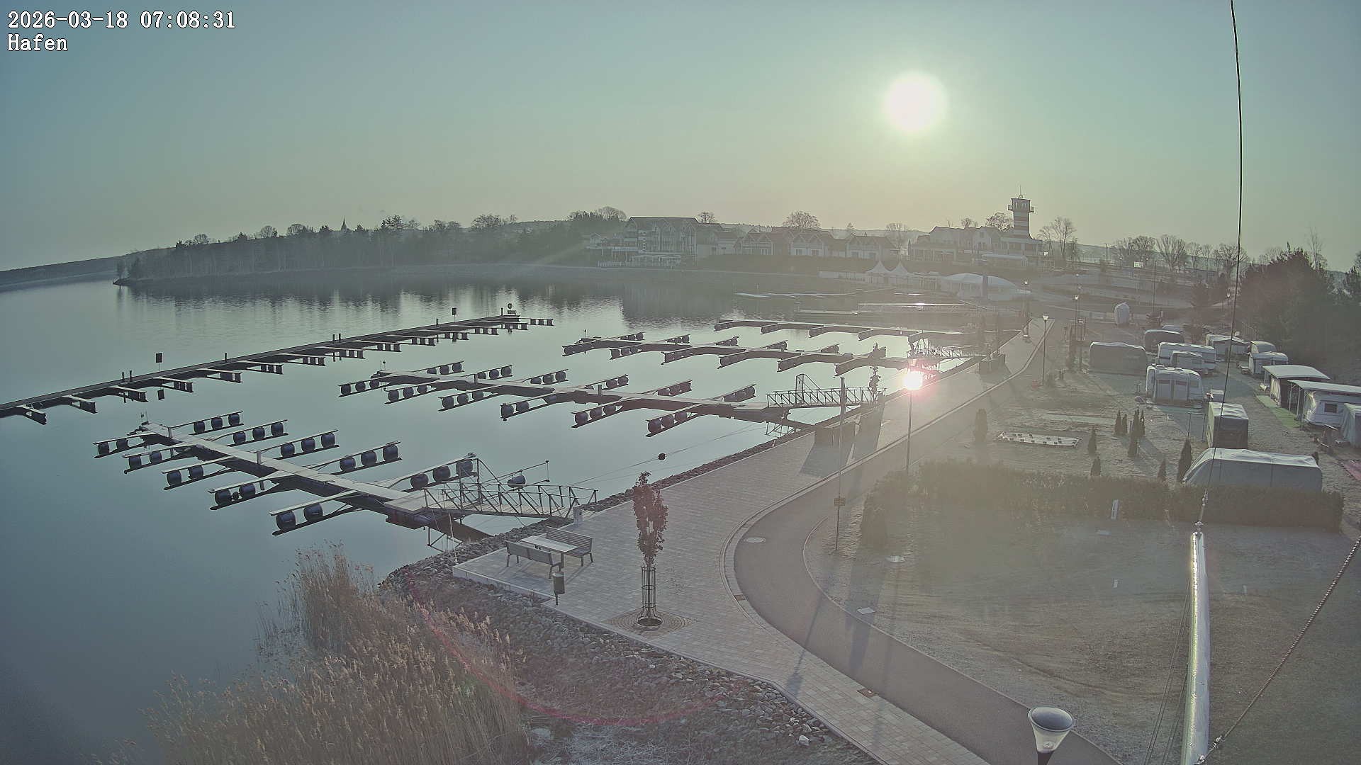 Archiv Foto Webcam Geierswalder See: Hafen