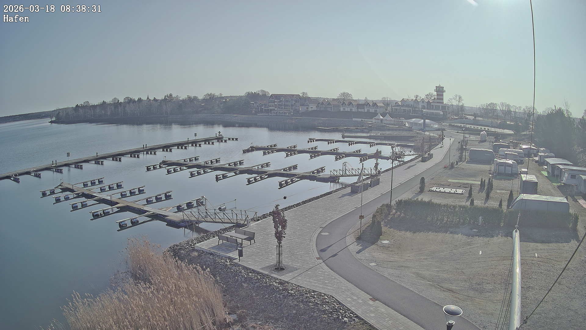 Archiv Foto Webcam Geierswalder See: Hafen