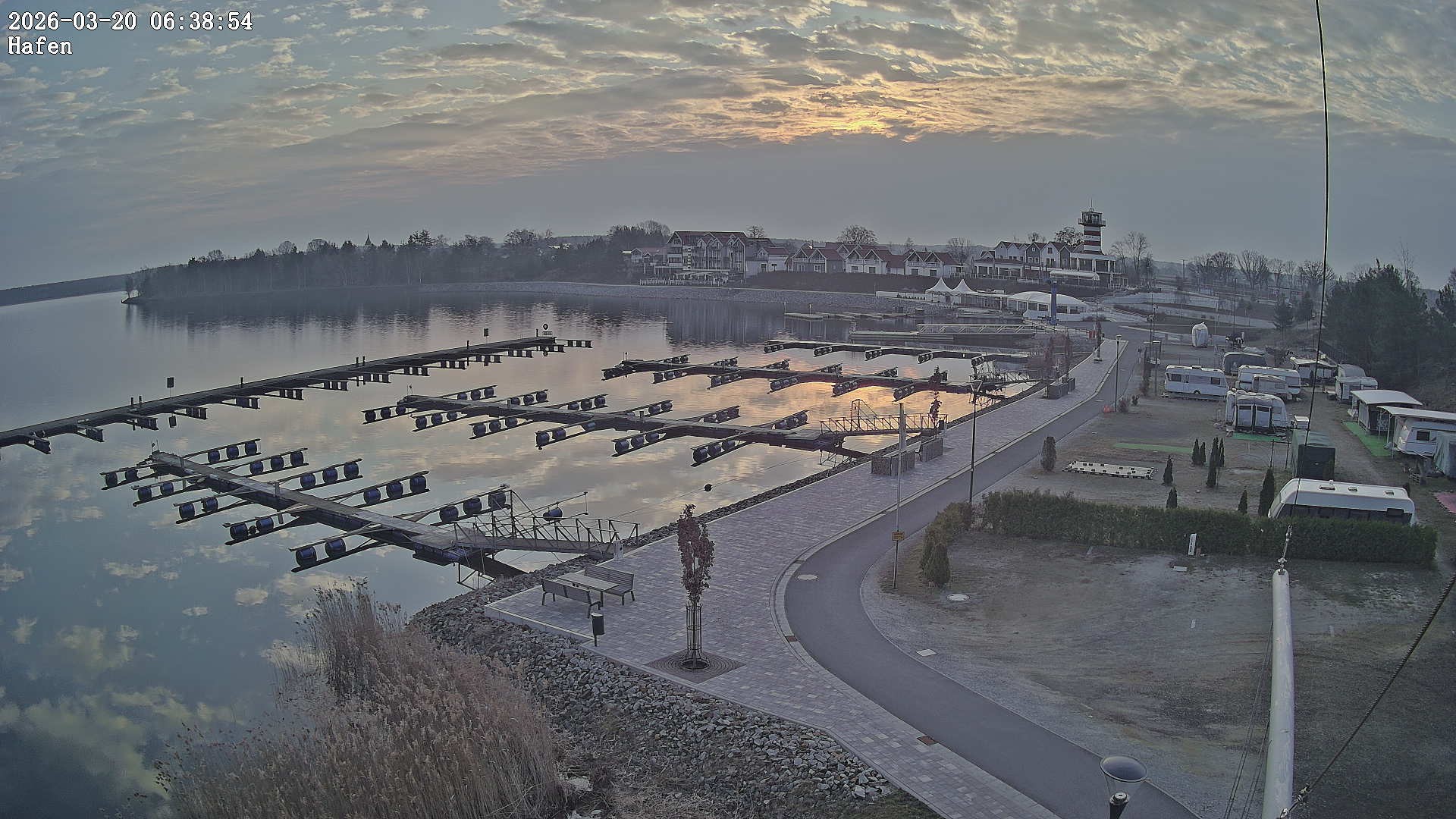 Archiv Foto Webcam Geierswalder See: Hafen