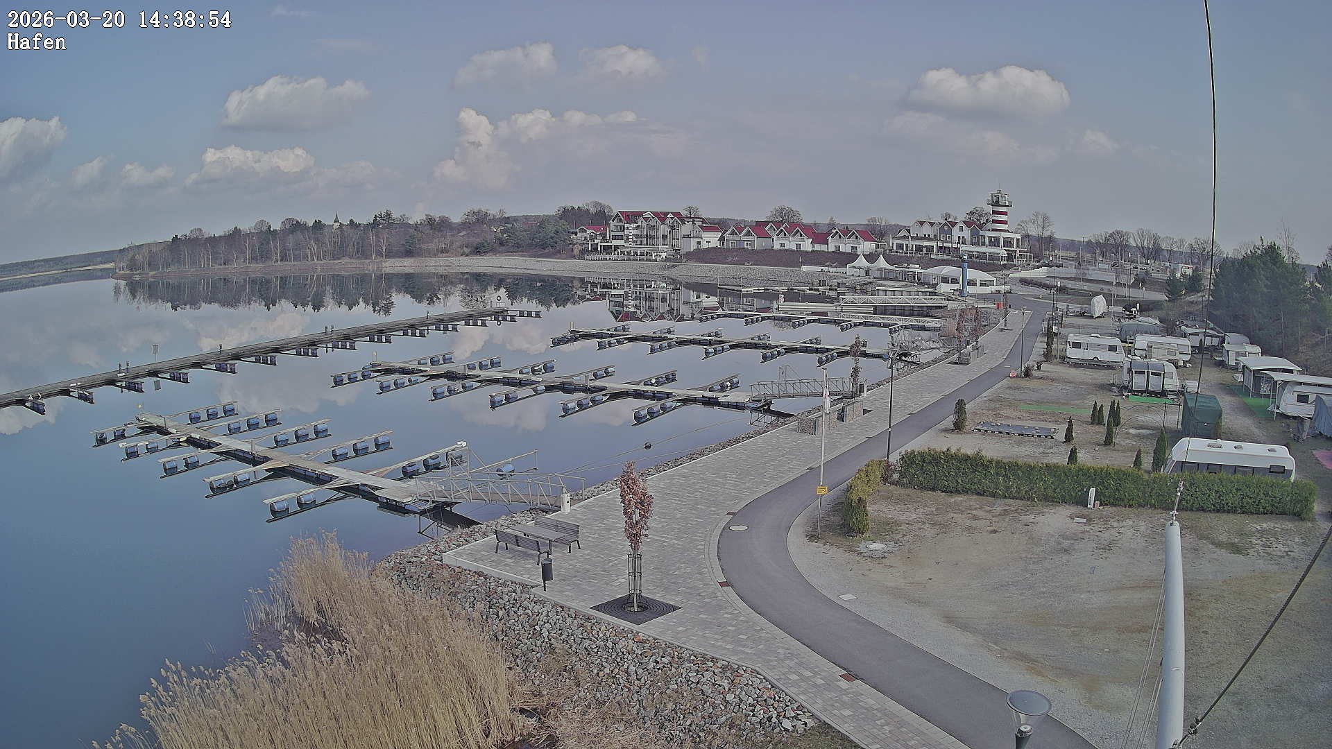 Archiv Foto Webcam Geierswalder See: Hafen