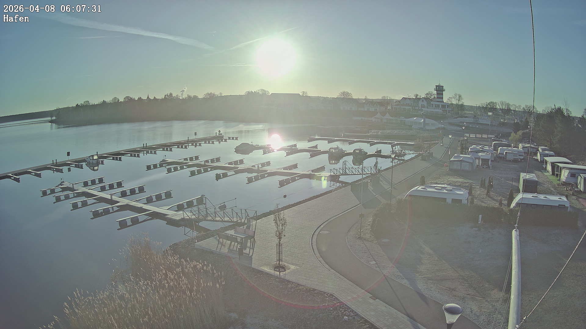 Archiv Foto Webcam Geierswalder See: Hafen