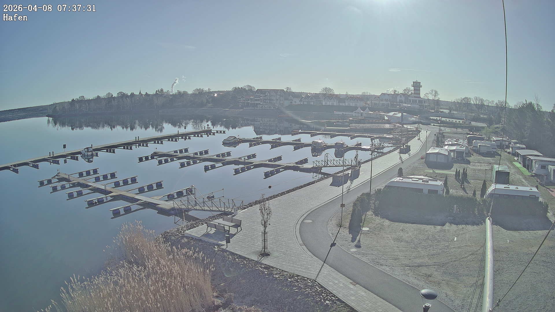 Archiv Foto Webcam Geierswalder See: Hafen