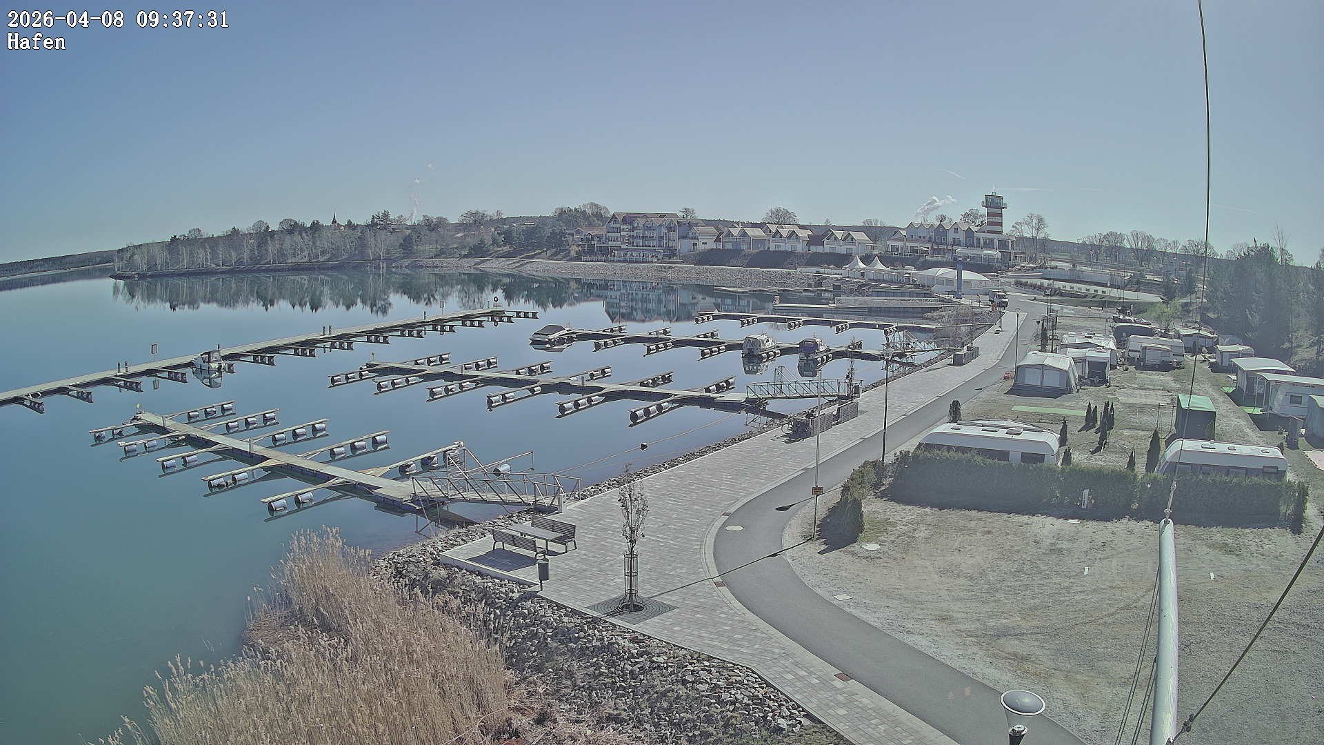 Archiv Foto Webcam Geierswalder See: Hafen