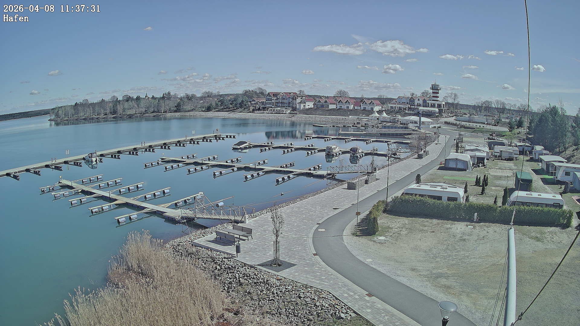 Archiv Foto Webcam Geierswalder See: Hafen