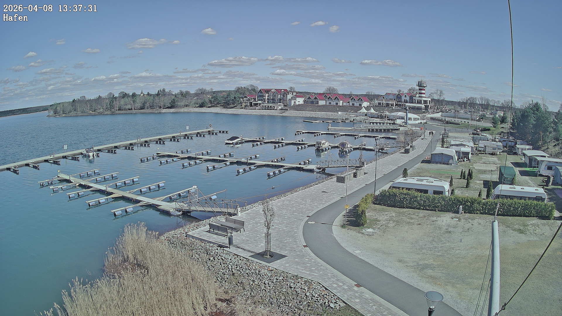 Archiv Foto Webcam Geierswalder See: Hafen