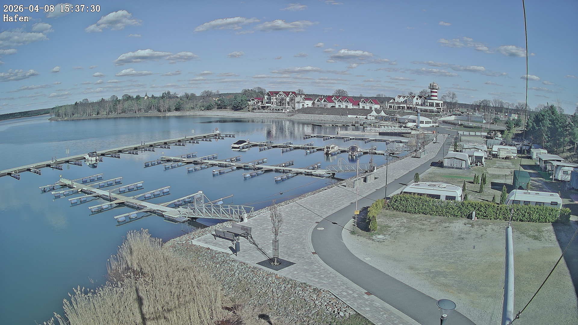 Archiv Foto Webcam Geierswalder See: Hafen