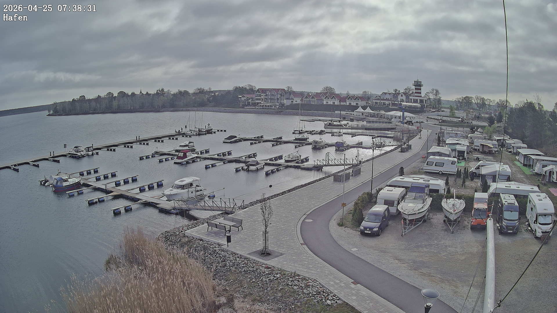 Archiv Foto Webcam Geierswalder See: Hafen