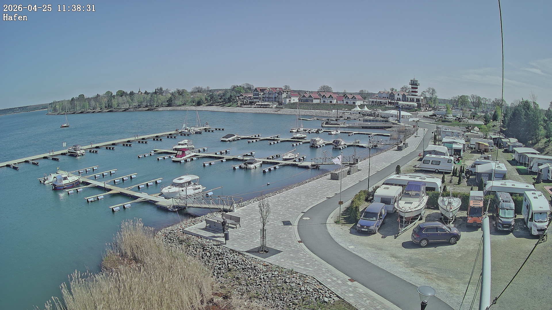 Archiv Foto Webcam Geierswalder See: Hafen