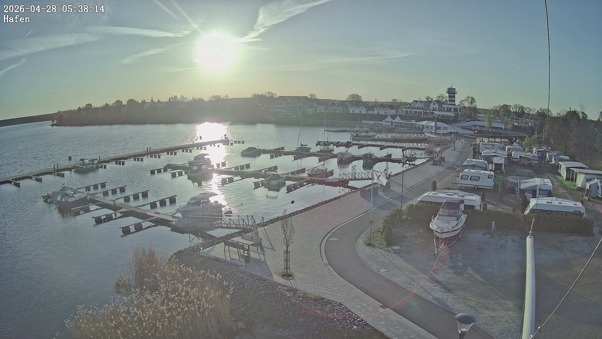 Archiv Foto Webcam Geierswalder See: Hafen