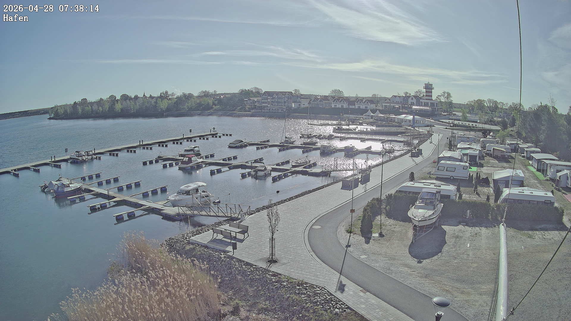 Archiv Foto Webcam Geierswalder See: Hafen