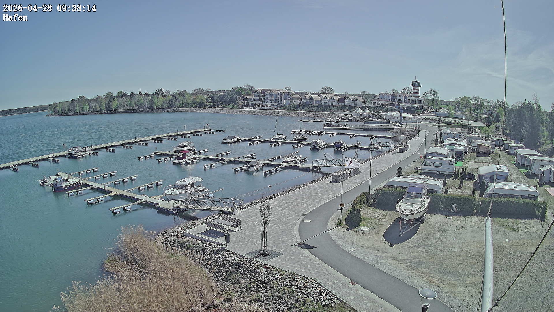 Archiv Foto Webcam Geierswalder See: Hafen