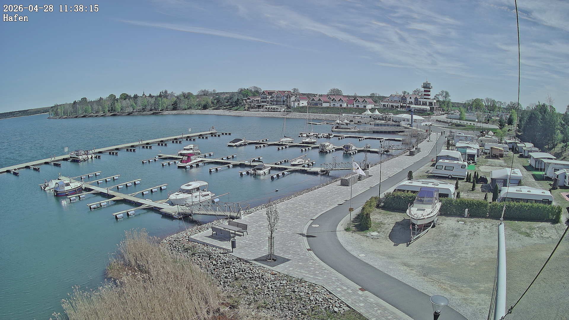 Archiv Foto Webcam Geierswalder See: Hafen