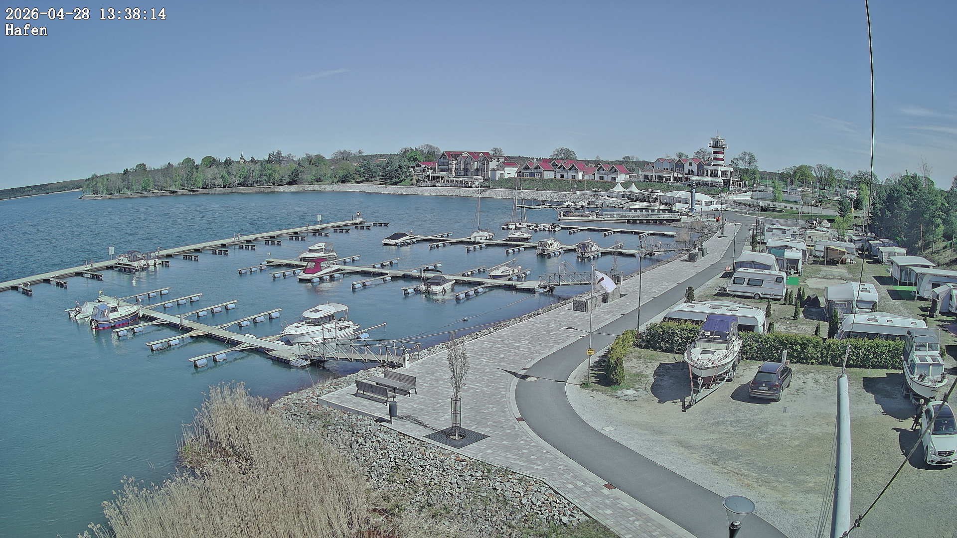 Archiv Foto Webcam Geierswalder See: Hafen