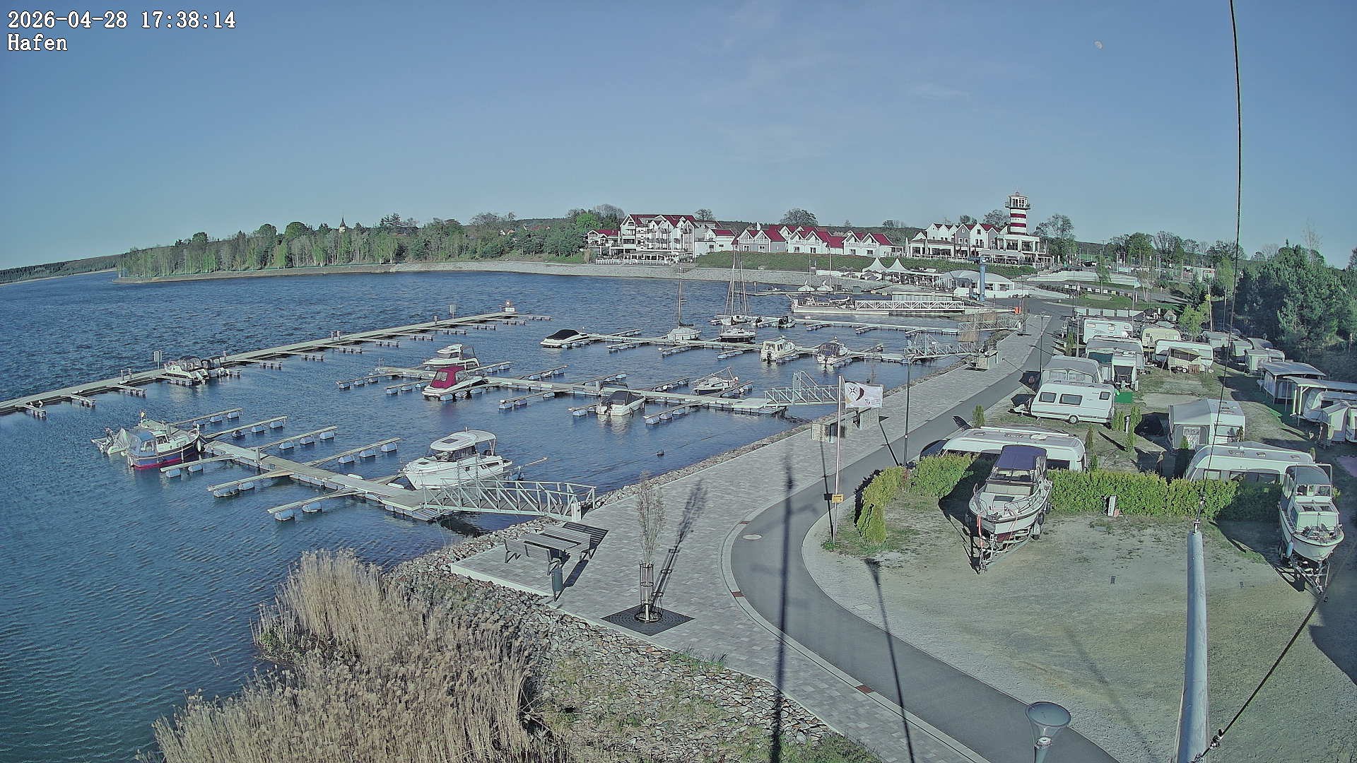 Archiv Foto Webcam Geierswalder See: Hafen