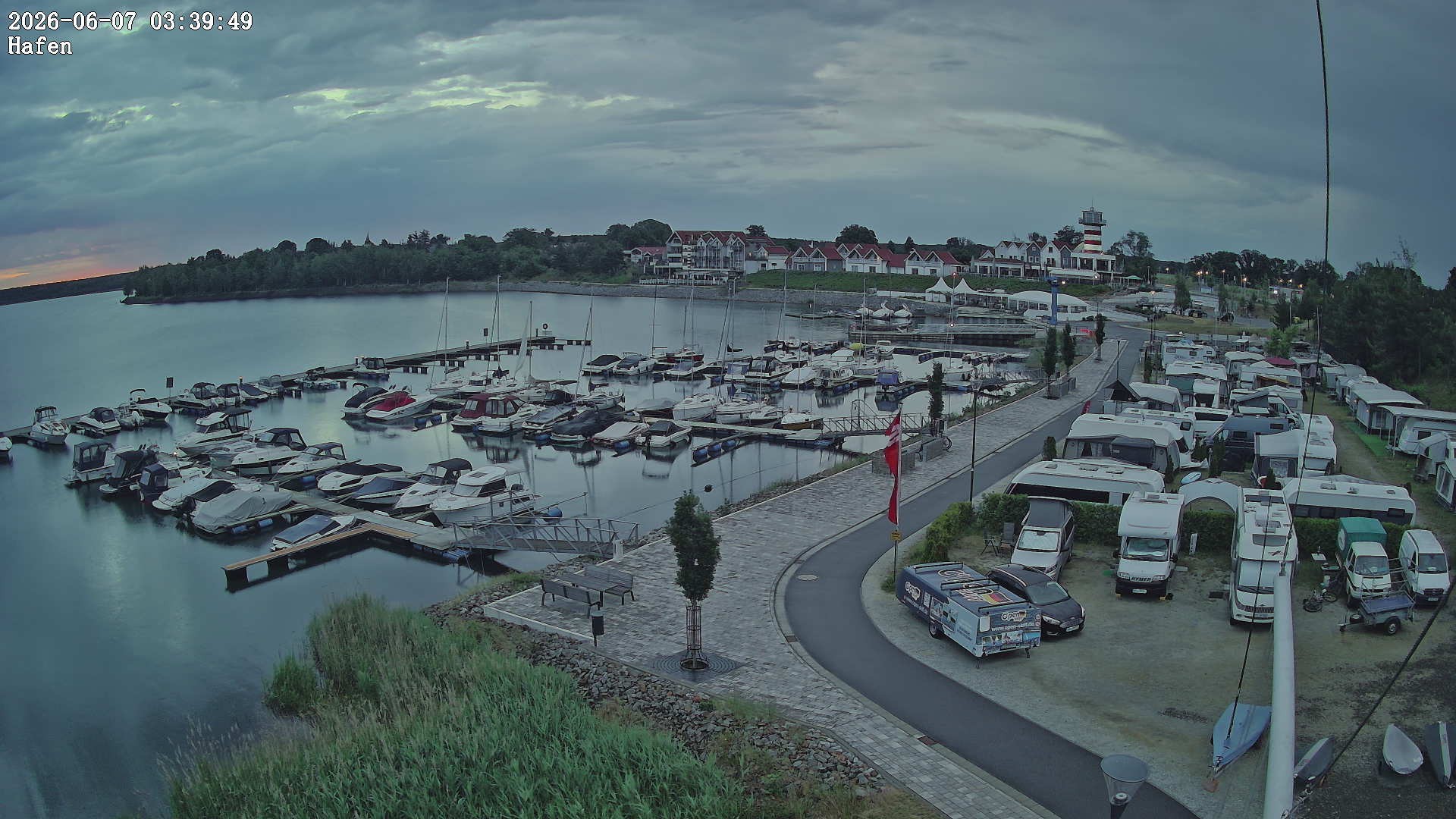 Archiv Foto Webcam Geierswalder See: Hafen