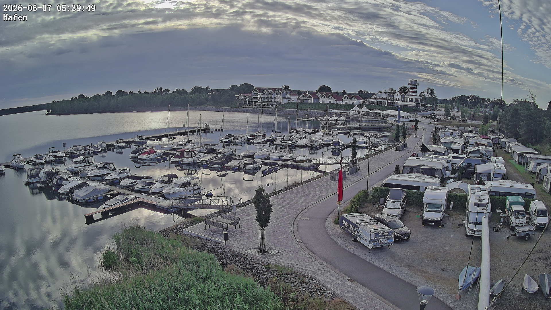 Archiv Foto Webcam Geierswalder See: Hafen