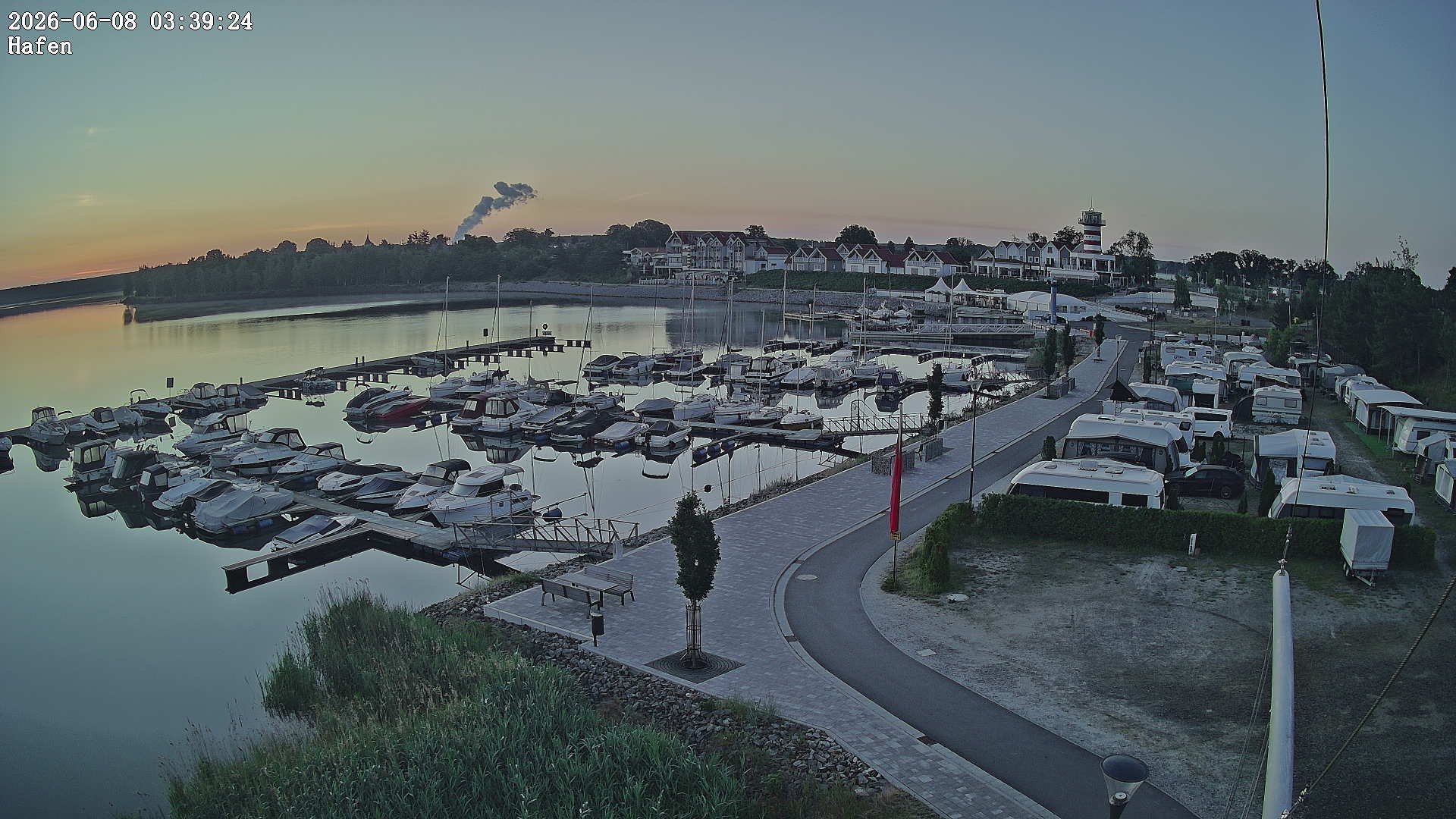 Archiv Foto Webcam Geierswalder See: Hafen