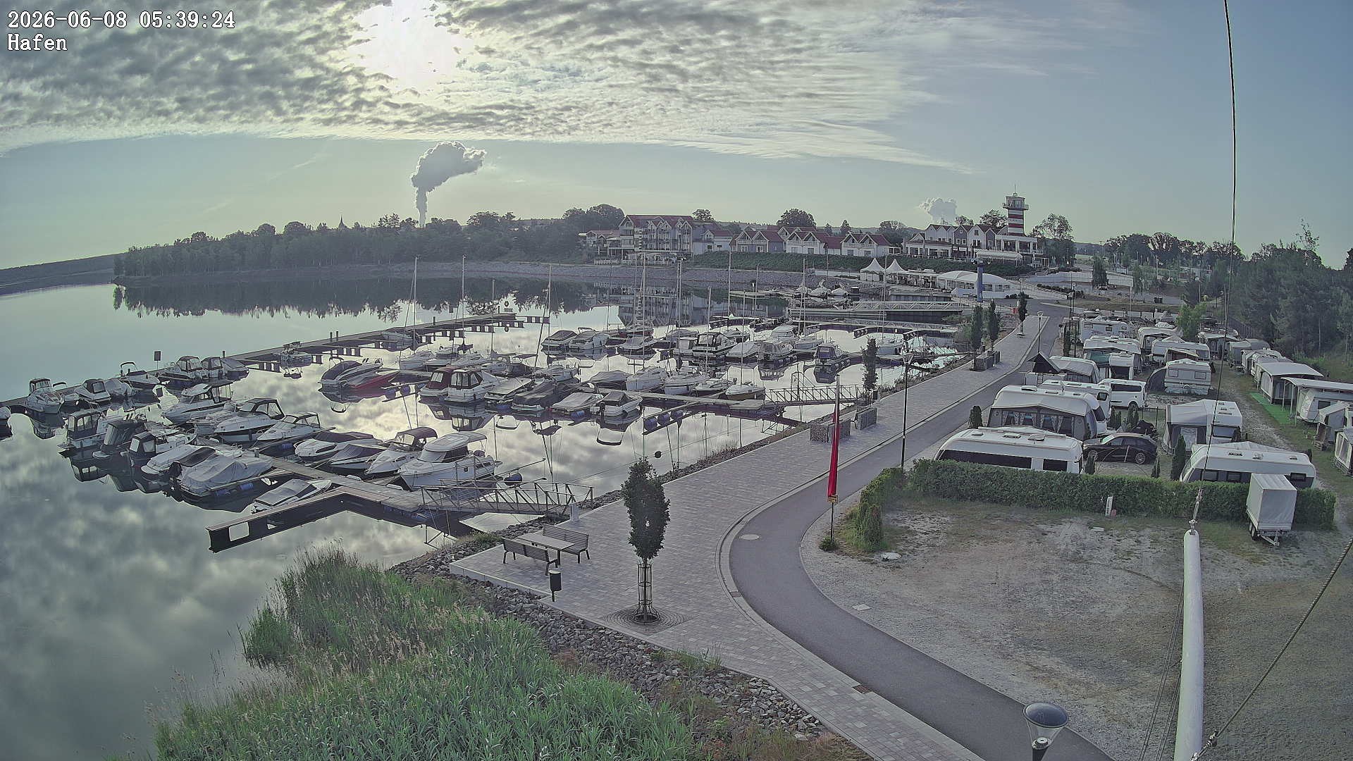 Archiv Foto Webcam Geierswalder See: Hafen