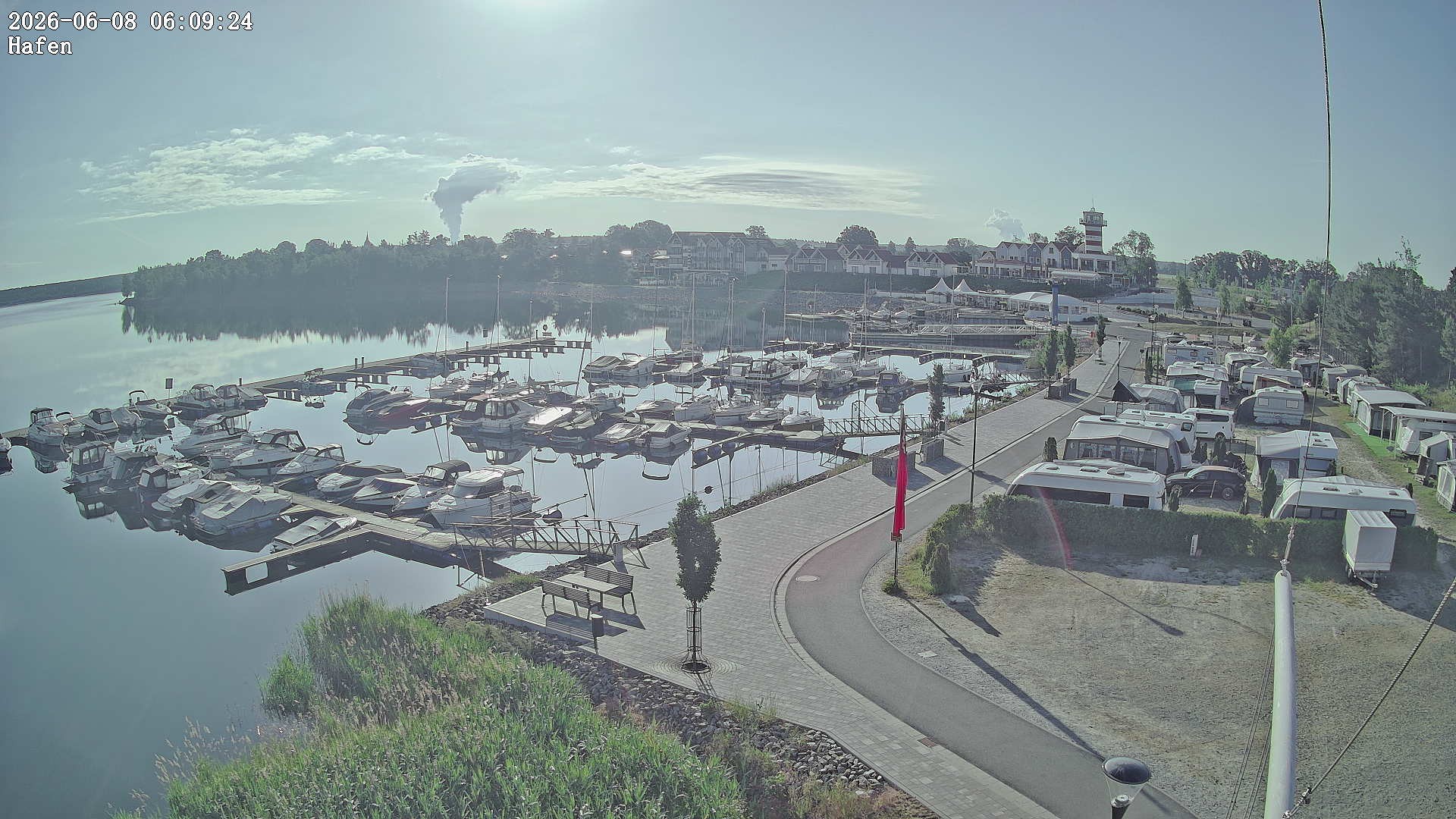 Archiv Foto Webcam Geierswalder See: Hafen