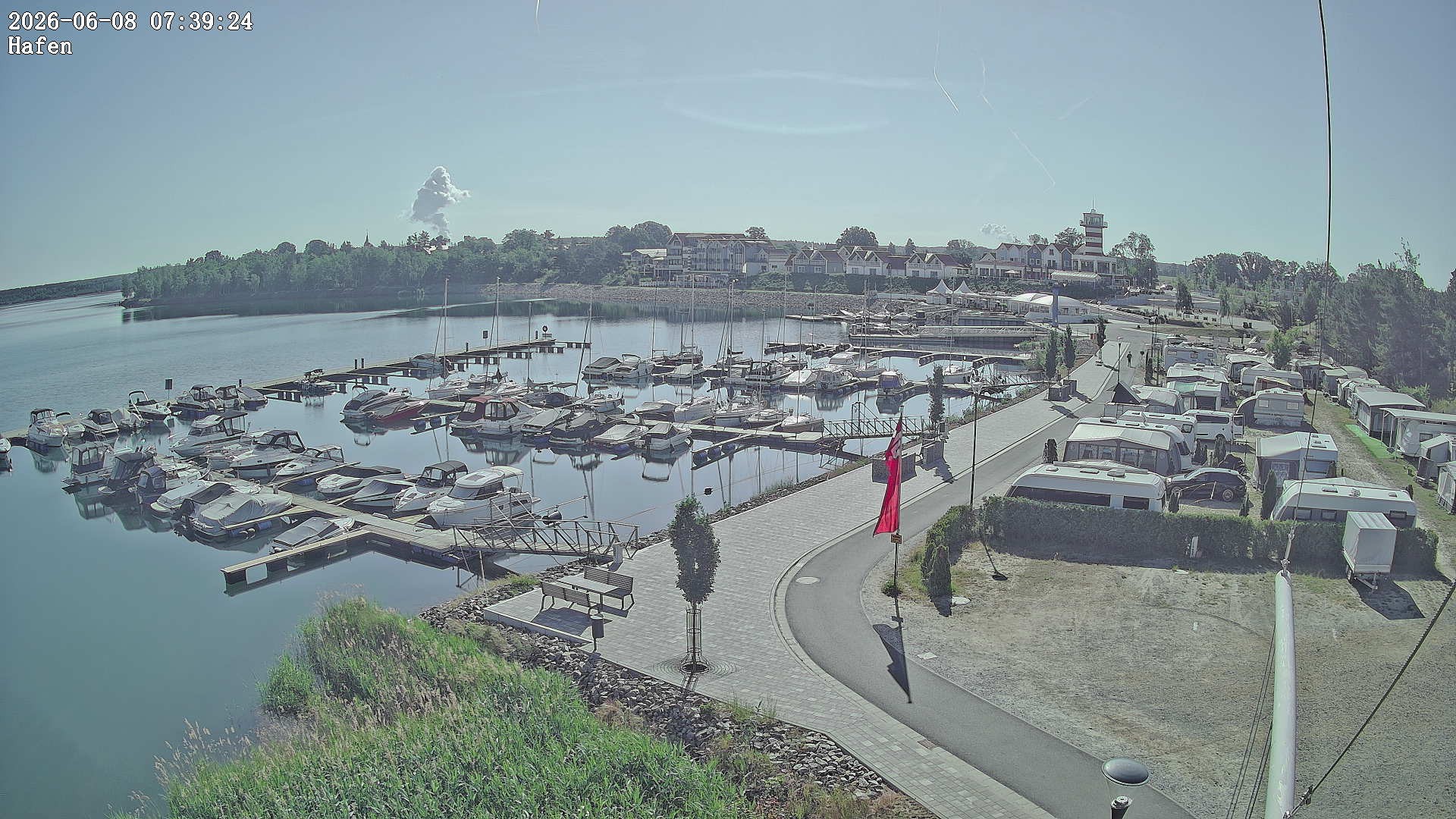 Archiv Foto Webcam Geierswalder See: Hafen