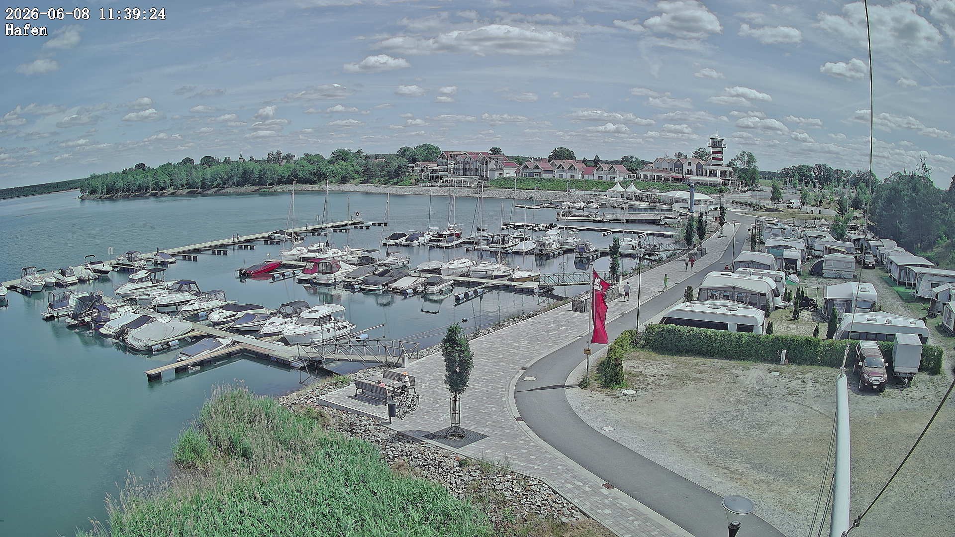 Archiv Foto Webcam Geierswalder See: Hafen