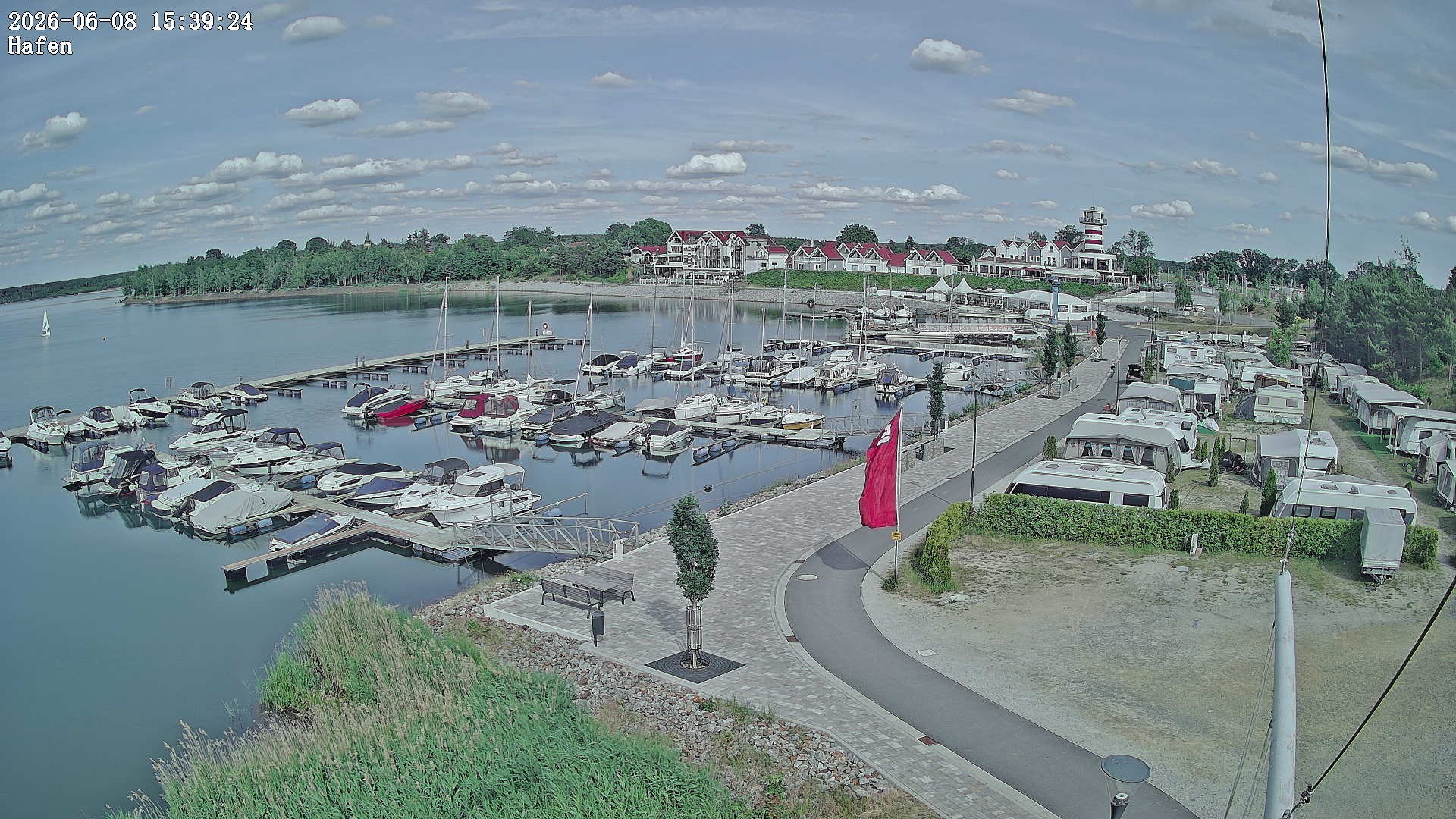 Archiv Foto Webcam Geierswalder See: Hafen