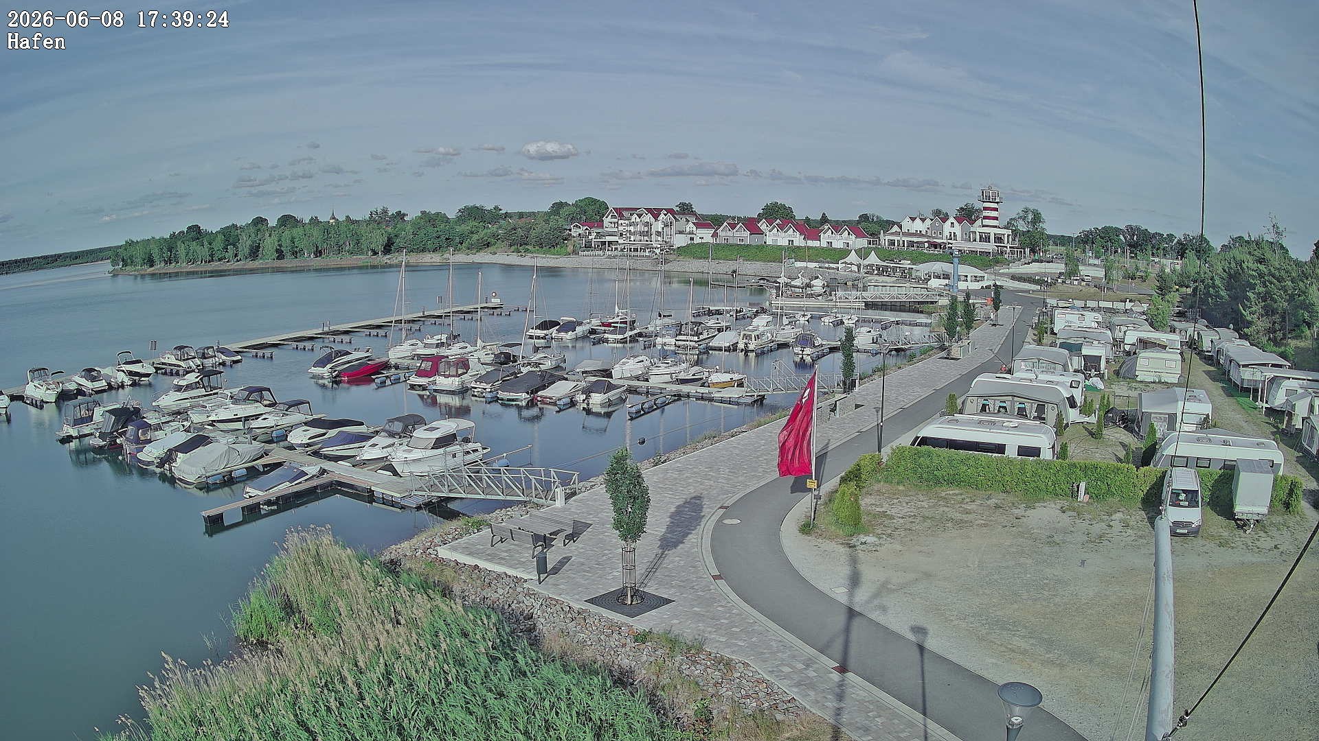 Archiv Foto Webcam Geierswalder See: Hafen