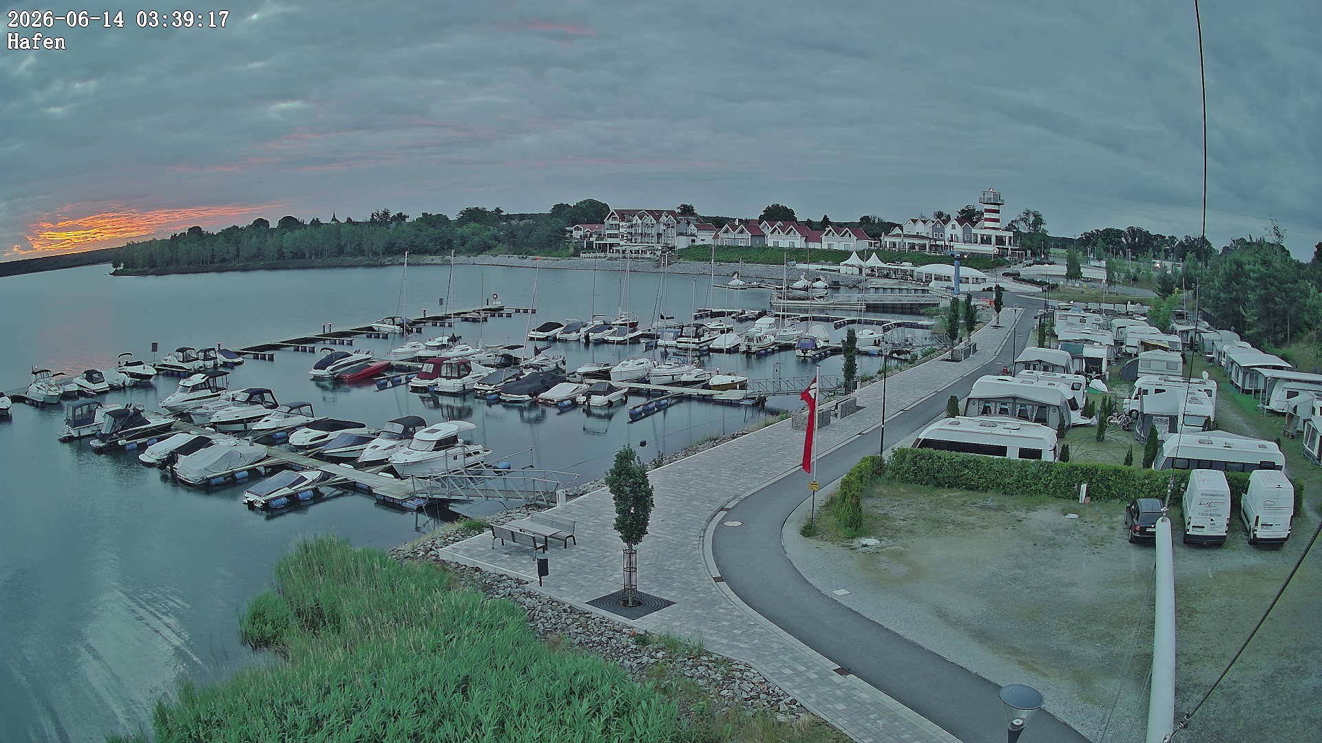 Archiv Foto Webcam Geierswalder See: Hafen